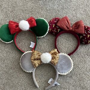 Disney Mickey Christmas Ear Headbands with Bows